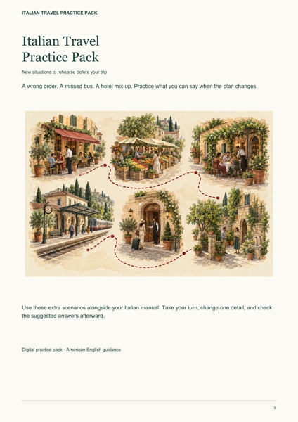 Italian Travel Practice Pack cover
